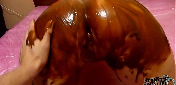  Huge Booty Covered in Chocolate WAM Sex!